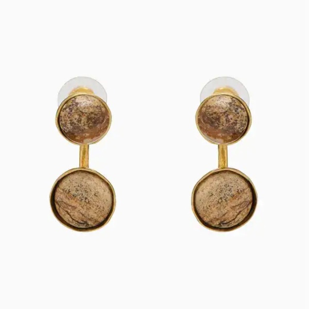 ULLA JOHNSON Kiri Double Stone Earrings NWB